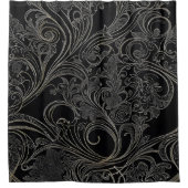 Grauer und schwarzer Duschvorhang (3) (Vorderseite)