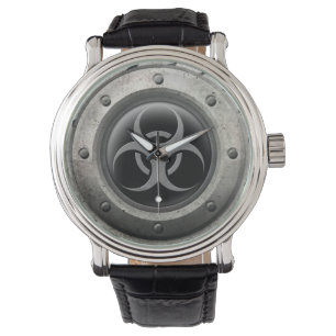Grauer und schwarzer industrieller armbanduhr