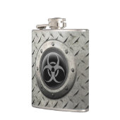 Grauer und schwarzer industrieller flachmann (Links)