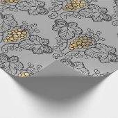 Grauer und Vintager Wein Geschenkpapier (Ecke)