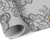 Grauer und Vintager Wein Geschenkpapier (Rolleneckpunkt)
