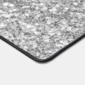 Grauer und weißer Glitzer Schreibtischunterlage (Ecke)