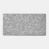 Grauer und weißer Glitzer Schreibtischunterlage (Vorderseite)
