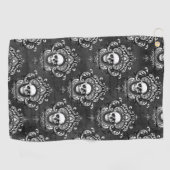 Grauer und weißer Gothull Golfhandtuch (Horizontal)