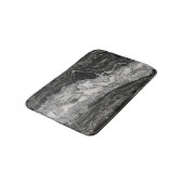 Grauer und weißer Marmor und abstrakt silber Badematte (Schrägansicht)