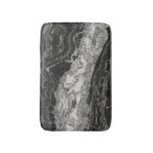 Grauer und weißer Marmor und abstrakt silber Badematte (Vorderseite Vertikal)
