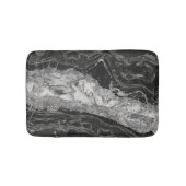 Grauer und weißer Marmor und abstrakt silber Badematte (Vorderseite)