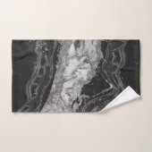 Grauer und weißer Marmor und abstrakt silber Badhandtuch Set (Handtuch)