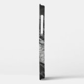 Grauer und weißer Marmor und abstrakt silber Case-Mate iPhone Hülle (Rückseite / Links)