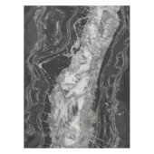 Grauer und weißer Marmor und abstrakt silber Tischdecke (Vorderseite)