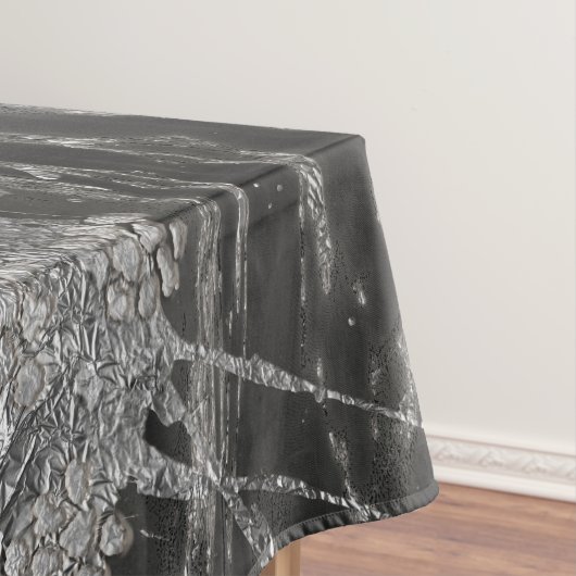 Grauer und weißer Marmor und abstrakt silber Tischdecke (Beispiel)