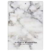 Grauer und weißer Marmorstein Klemmbrett (Rückseite)