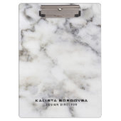 Grauer und weißer Marmorstein Klemmbrett (Vorderseite)