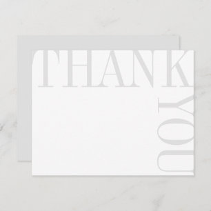 Grauer und weißer moderner Text - Vielen Dank Dankeskarte