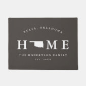 Grauer und weißer Staat Oklahoma Map Mat, Doormat Fußmatte (Vorderseite)