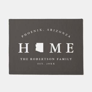 Grauer und weißer Staat von Arizona Mat, Doormat Fußmatte