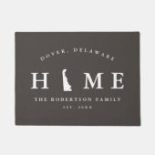 Grauer und weißer Staat von Delaware Map Mat, Door Fußmatte (Vorderseite)