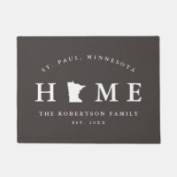 Grauer und weißer Staat von Minnesota Map Mat,