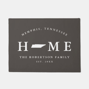 Grauer und weißer Staat von Tennessee Map Mat, Fußmatte