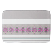 Grauer und weißer Streifen mit rosa Gemustertem Ak