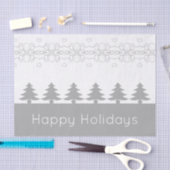 Grauer und weißer Urlaubsdesigner Seidenpapier (Handwerk)