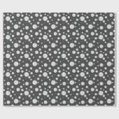 Grauer und weißer Volleyball Gemustert Geschenkpapier (Flach)