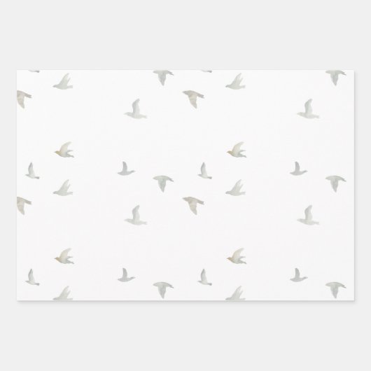 Grauer und weißer Winter Geschenkpapier Set (Vorderseite 3)