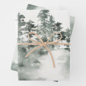 Grauer und weißer Winter Geschenkpapier Set (Beispiel)