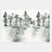 Grauer und weißer Winter Geschenkpapier Set (Vorderseite)