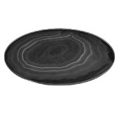 Grauer ungewöhnlicher moderner runder Ausschnitt Schneidebrett (Ecke)