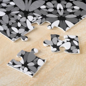 Grauer verzierter KiesMandala Puzzle (Seite)