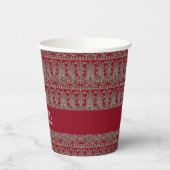 Grauer Viktorianischer Ziermaron Pappbecher (Links)