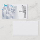 grauer Visitenkartehintergrund der Stadt 3d Visitenkarte (Vorne/Hinten)