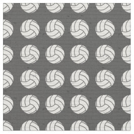 Grauer Volleyball-Holzfußboden Gemustert Stoff