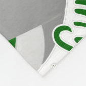 Grauer Volleyballplatz, Happy Place Typografie Fleecedecke (Ecke)