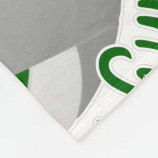 Grauer Volleyballplatz, Happy Place Typografie Fleecedecke (Ecke)