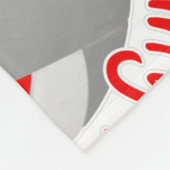 Grauer Volleyballplatz, Happy Place Typografie Fleecedecke (Ecke)