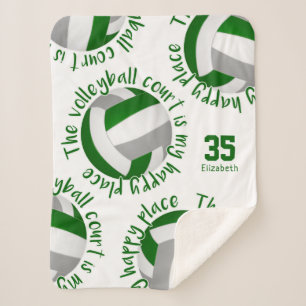 Grauer Volleyballplatz, Happy Place Typografie Sherpadecke