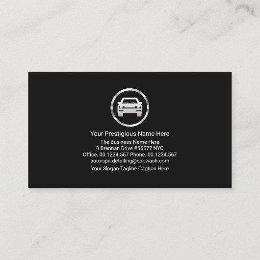 Grauer Wassertropfen Spezielles Auto Grenzwasser Visitenkarte (Rückseite)