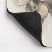 Grauer weißer Elfenbein Wild Mane Mousepad (Ecke)