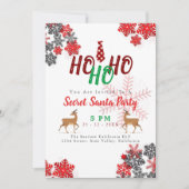 Grauer weißer Glitzer Glitzern Frohe Weihnachten C Einladung (Vorderseite)