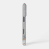 Grauer weißer Glitzer-Marmor individuell anpassbar iPhone Hülle (Rechte Seite)