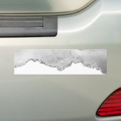 Grauer weißer Marmor Agate Simple Silver Glitzer Autoaufkleber (Auf Auto)