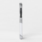 Grauer weißer Marmor Agate Simple Silver Glitzer Case-Mate iPhone Hülle (Hinten/Links)