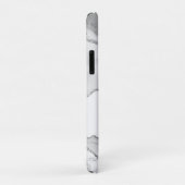 Grauer weißer Marmor Agate Simple Silver Glitzer Case-Mate iPhone Hülle (Hinten/Rechts)