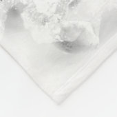 Grauer weißer Marmor Agate Simple Silver Glitzer Fleecedecke (Ecke)