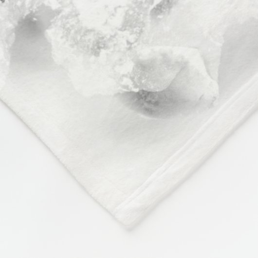 Grauer weißer Marmor Agate Simple Silver Glitzer Fleecedecke (Ecke)