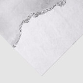 Grauer weißer Marmor Agate Simple Silver Glitzer Seidenpapier (Ausschnitt)