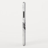 Grauer weißer Marmorstein Case-Mate iPhone Hülle (Hinten/Rechts)