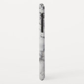 Grauer weißer Marmorstein Case-Mate iPhone Hülle (Hinten/Links)